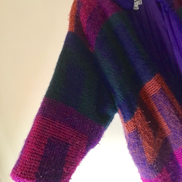 Vintage printed sweater coat - Picture 5 of 7